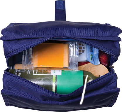 Freezable Lunch Bag, Black, Built with EcoFreeze Technology, Foldable, Reusable, Zip and Fold Closure with Buckle Handle, Perfect for School and Office Lunches