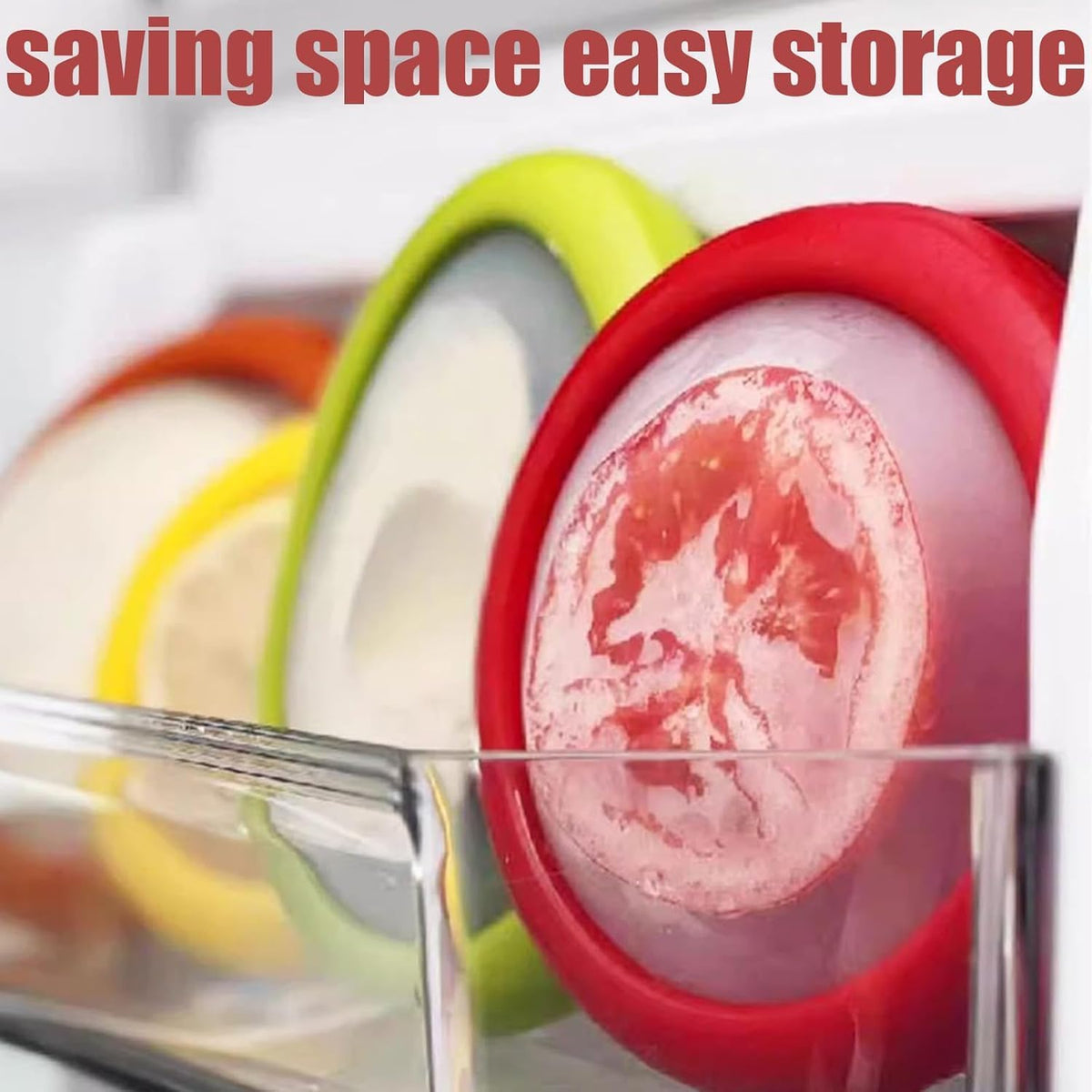 Avocado Saver & Onion Storage Reusable Fruit and Veggie Savers - Ideal for Avocados, Tomatoes, Apples, Garlic, Onions, and More (Avocado saver)