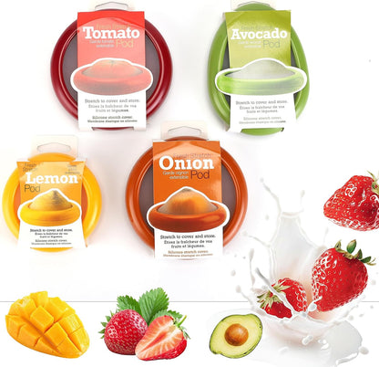 Avocado Saver & Onion Storage Reusable Fruit and Veggie Savers - Ideal for Avocados, Tomatoes, Apples, Garlic, Onions, and More (Avocado saver)