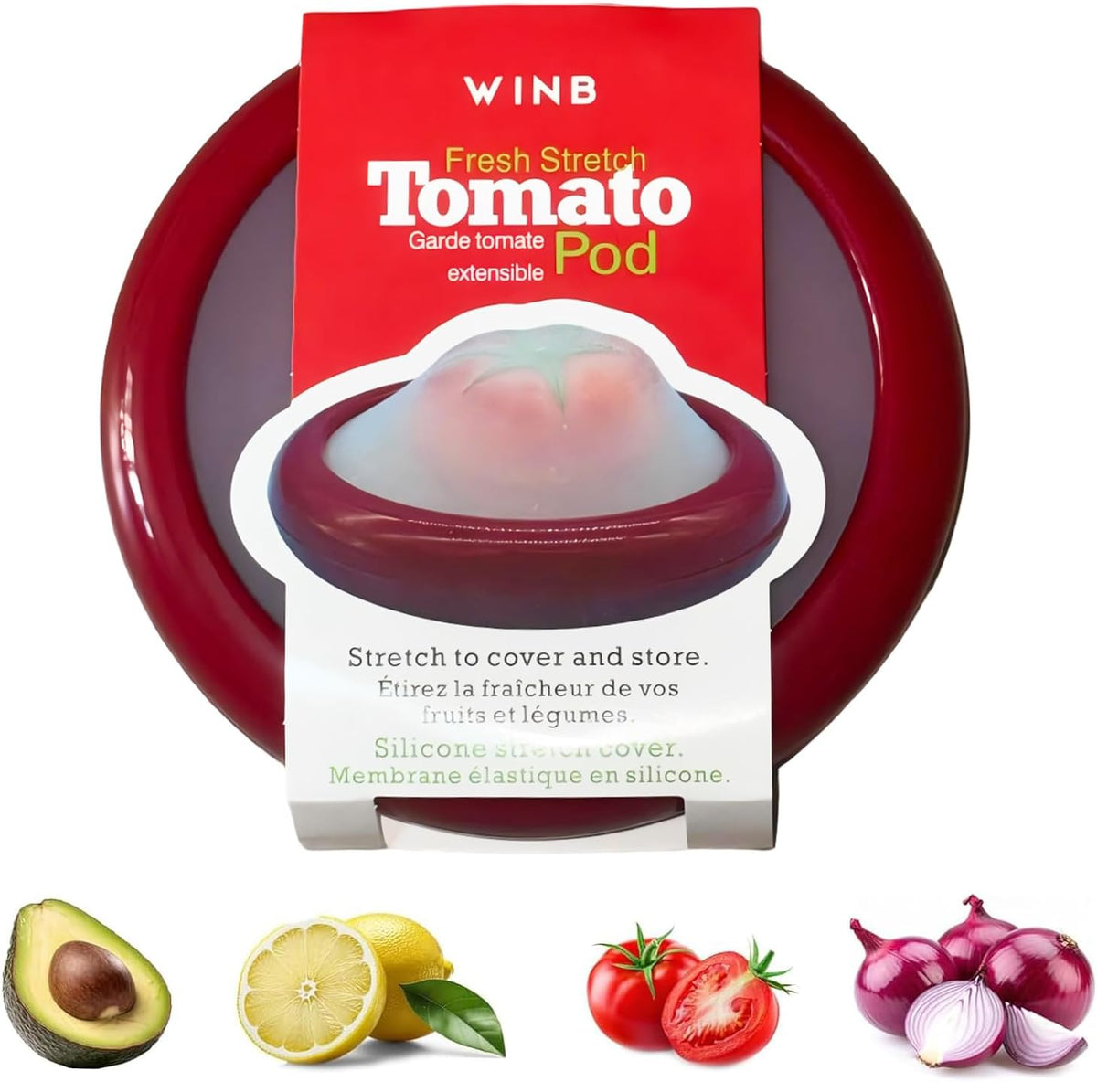 Avocado Saver & Onion Storage Reusable Fruit and Veggie Savers - Ideal for Avocados, Tomatoes, Apples, Garlic, Onions, and More (Avocado saver)