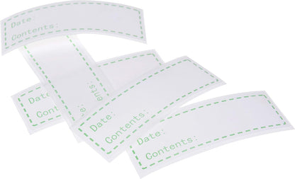 900 Pieces Removable Food Storage Labels, 3 Rolls (Red, Yellow, Green), 3x1in, Freezer & Refrigerator Labels