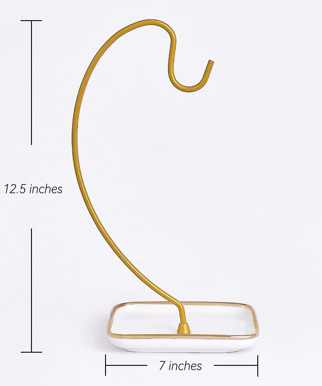 VROOMIUM Banana Holder with Ceramic Base, Hassle-free Clean, Fruit Hanger A