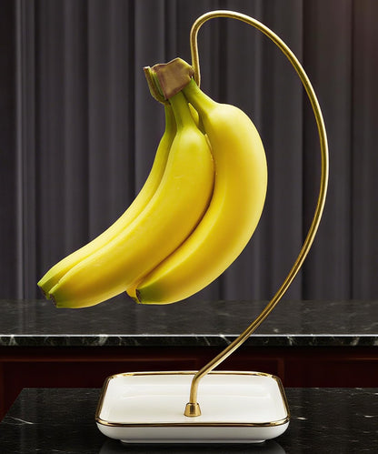 VROOMIUM Banana Holder with Ceramic Base, Hassle-free Clean, Fruit Hanger A