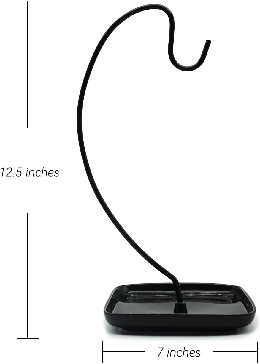 VROOMIUM Banana Holder with Ceramic Base, Hassle-free Clean, Fruit Hanger A