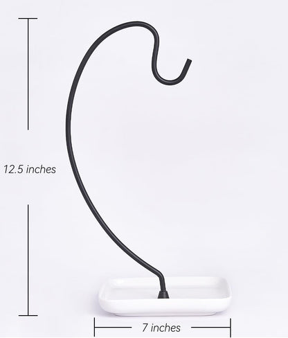 VROOMIUM Banana Holder with Ceramic Base, Hassle-free Clean, Fruit Hanger A