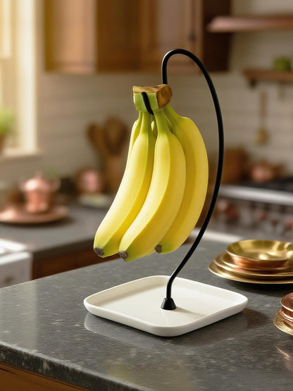VROOMIUM Banana Holder with Ceramic Base, Hassle-free Clean, Fruit Hanger A