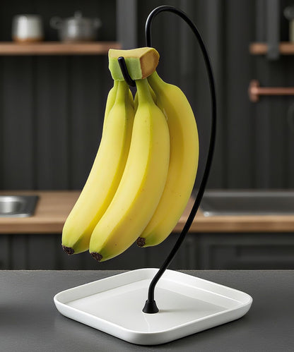 VROOMIUM Banana Holder with Ceramic Base, Hassle-free Clean, Fruit Hanger A