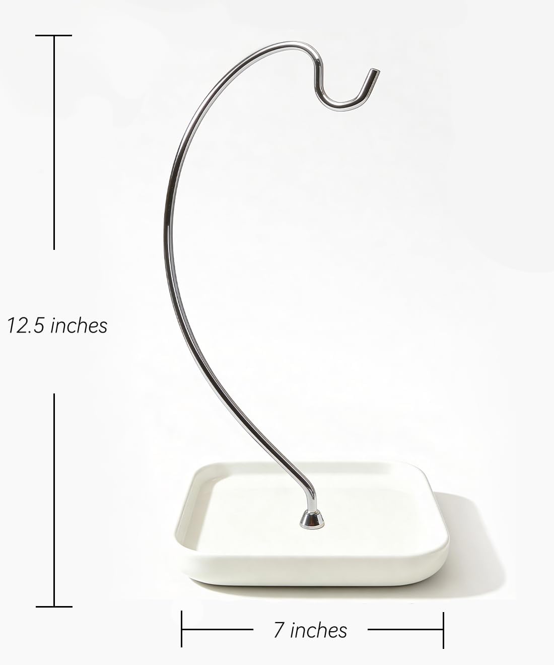 VROOMIUM Banana Holder with Ceramic Base, Hassle-free Clean, Fruit Hanger A