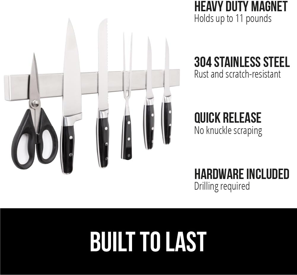 304 Stainless Steel Magnetic Knife Holder Strip, 18 Inch