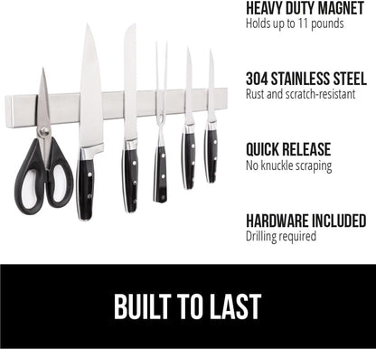 304 Stainless Steel Magnetic Knife Holder Strip, 18 Inch
