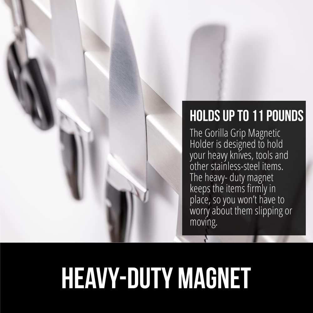 304 Stainless Steel Magnetic Knife Holder Strip, 18 Inch