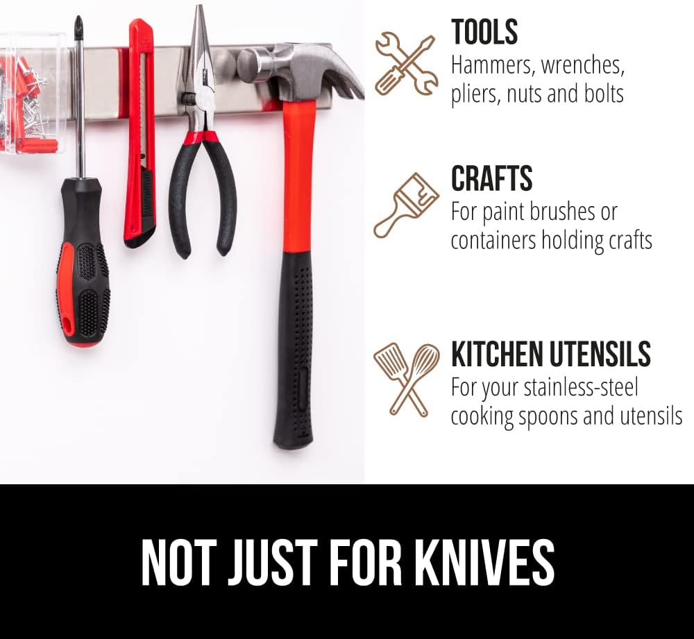 304 Stainless Steel Magnetic Knife Holder Strip, 18 Inch