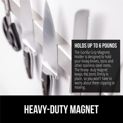 304 Stainless Steel Magnetic Knife Holder Strip, 18 Inch