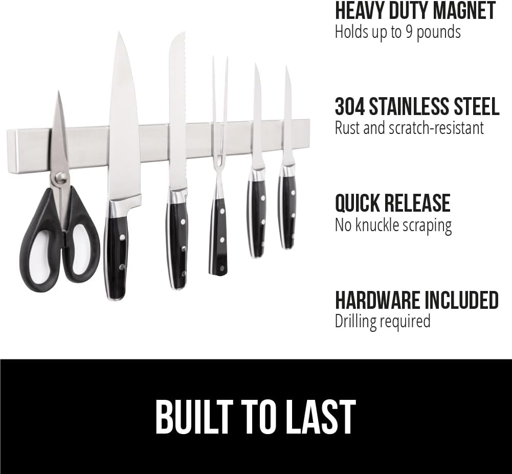 304 Stainless Steel Magnetic Knife Holder Strip, 18 Inch