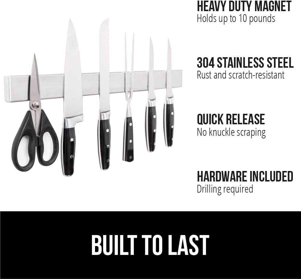 304 Stainless Steel Magnetic Knife Holder Strip, 18 Inch