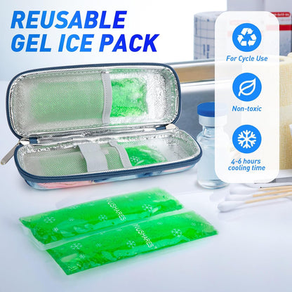 Ice Packs - Reusable Freezer Packs Instant Hot Or Cold Gel Pack Suitable for Insulin Cool Storage Bag （2 TSA Approved Ice Packs）