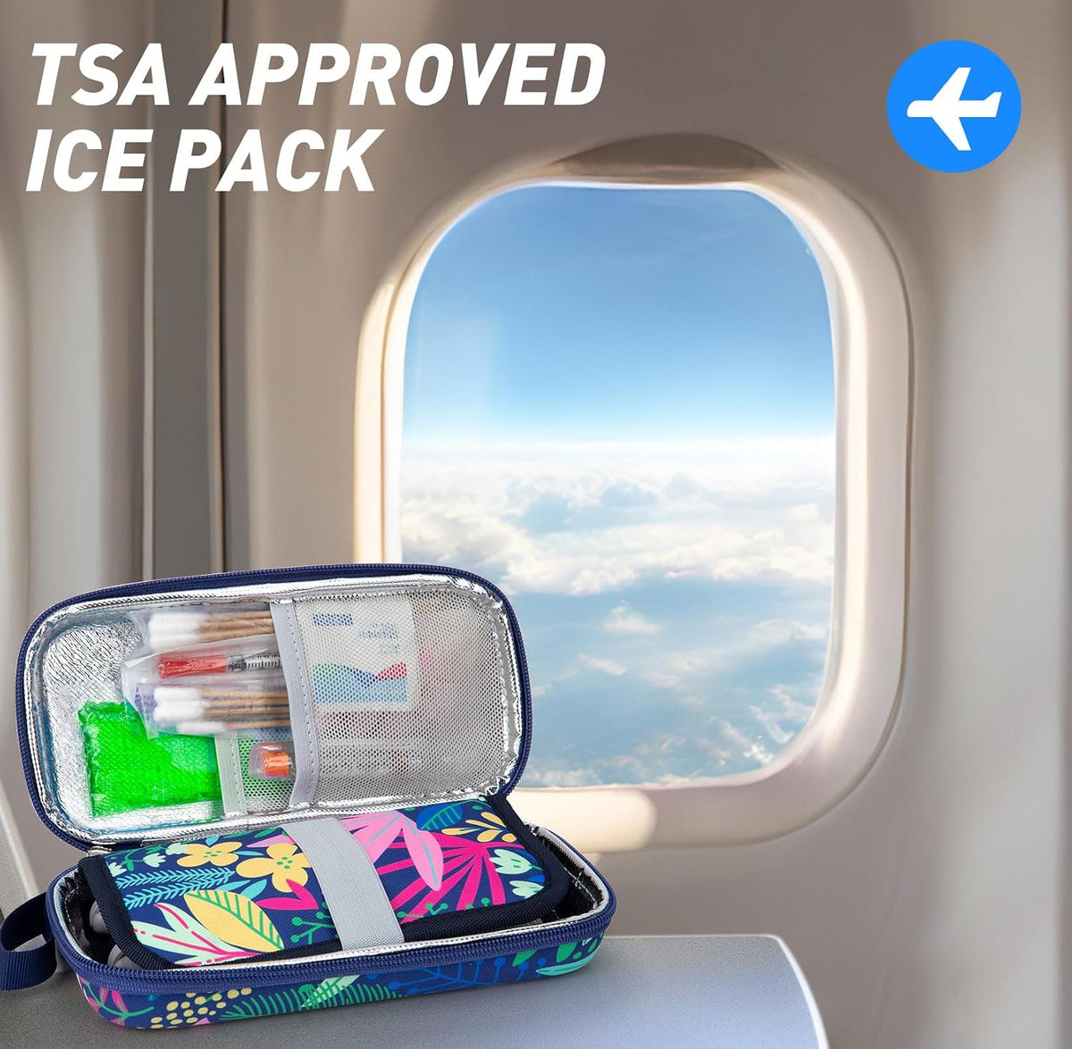 Ice Packs - Reusable Freezer Packs Instant Hot Or Cold Gel Pack Suitable for Insulin Cool Storage Bag （2 TSA Approved Ice Packs）