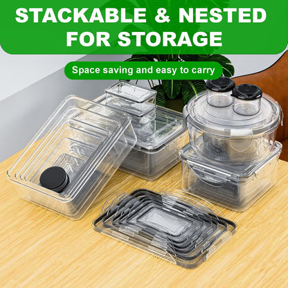 Food Storage Containers with Lids Airtight, (27 Containers &27 Lids) Reusable BPA-Free Plastic Food Containers for Kitchen Organization, Leak Proof Freezer/Microwave Safe Meal Prep Lunch Boxes