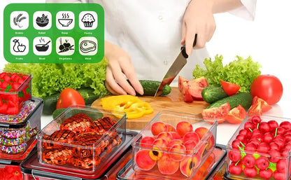 Food Storage Containers with Lids Airtight, (27 Containers &27 Lids) Reusable BPA-Free Plastic Food Containers for Kitchen Organization, Leak Proof Freezer/Microwave Safe Meal Prep Lunch Boxes