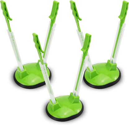 Baggy Rack Hands-Free Clip Food Storage Freezer Baggy Holder,Bag Holder For Plastic Bags Stand/Pack of 2 Green