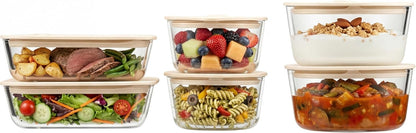 Urban Green Glass Food Container Set with Silicone Glass Lid, 3 Pack, Airtight, LeakProof, 100% Plastic Free, Meal Prep Containers (White Color)