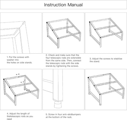 2-Tier Inclined Organizer Shelf, 18-8 Stainless Steel, For 1/3, 1/6, 1/9 Pans, Hotel Pan Holder, Pans Not Included (2 Tier)