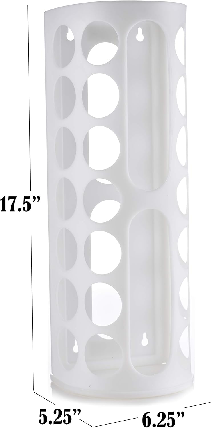 Grocery Bag Storage Holder, Large Capacity Bag Dispenser, Neatly Store Plastic Shopping Bags & Keep Them Handy for Reuse, Access Holes Make Adding or Retrieving Bags Simple & Convenient