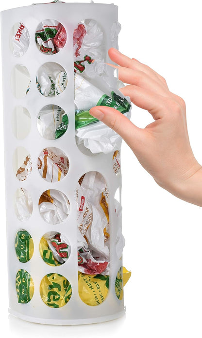 Grocery Bag Storage Holder, Large Capacity Bag Dispenser, Neatly Store Plastic Shopping Bags & Keep Them Handy for Reuse, Access Holes Make Adding or Retrieving Bags Simple & Convenient