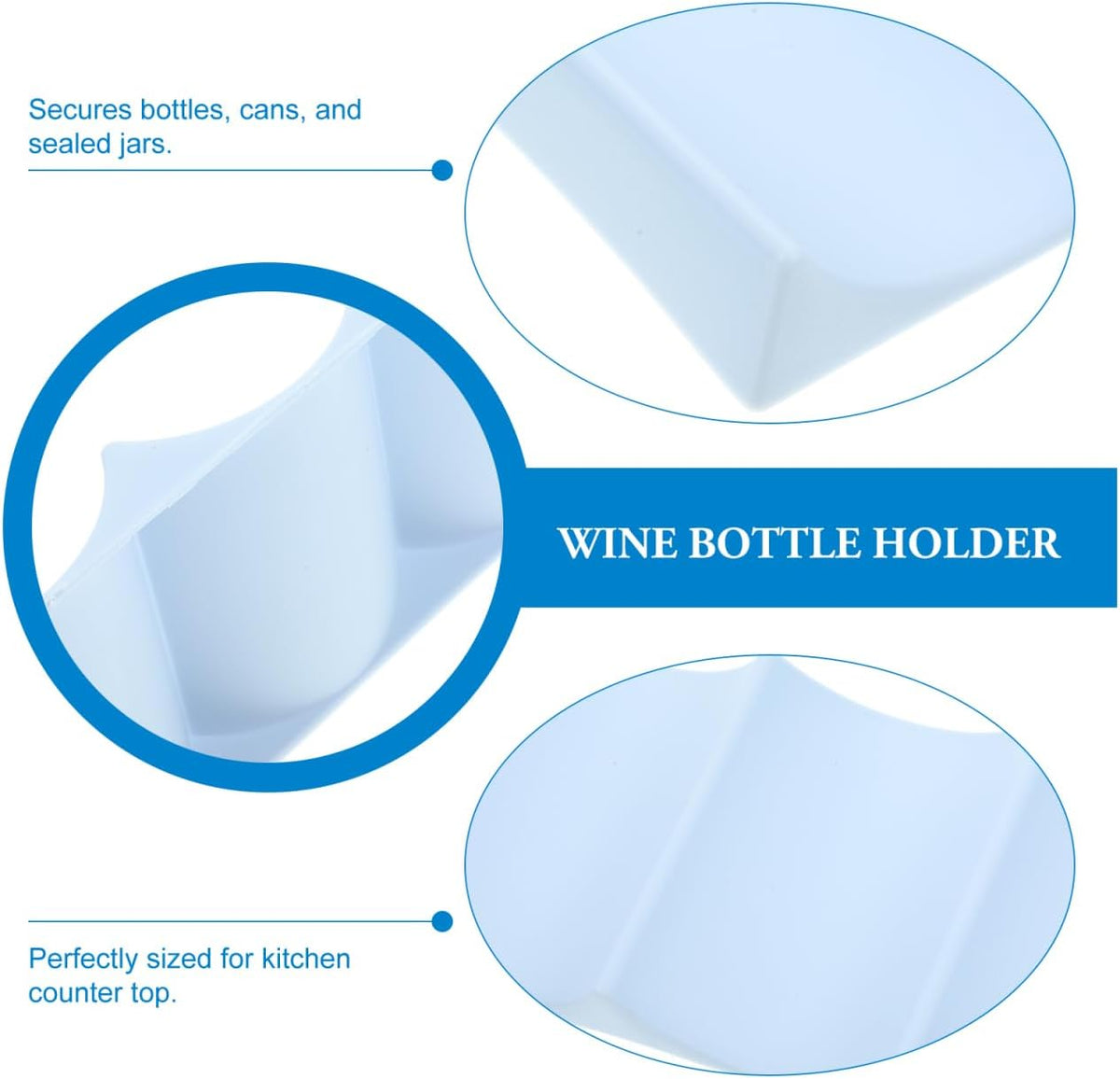 Plastic Wine Rack Fridge Bottle Stacker Mat Stackable Wine Bottle Holder for Kitchen Cabinet Mini Fridge and Cooler Storage Anti-Skid Design Holds up to 10 Bottles