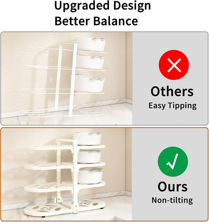 Adjustable Heavy Duty Pots and Pans Organizer Under Cabinet, 8-Tier Pot and Pan Organizers Inside Cabinet, Kitchen Cabinet Organizers and Storage, Black