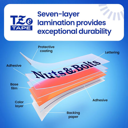 Genuine TZe231-1/2 2PK Black Print on White Label Tape. Each: 0.47 in x 26.2 ft Total: 0.47 in x 52.4 ft