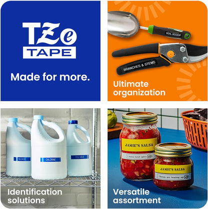 Genuine TZe231-1/2 2PK Black Print on White Label Tape. Each: 0.47 in x 26.2 ft Total: 0.47 in x 52.4 ft