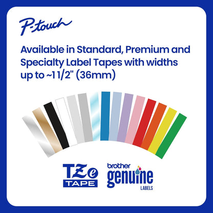 Genuine TZe231-1/2 2PK Black Print on White Label Tape. Each: 0.47 in x 26.2 ft Total: 0.47 in x 52.4 ft