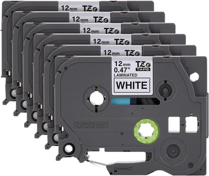 Genuine TZe231-1/2 2PK Black Print on White Label Tape. Each: 0.47 in x 26.2 ft Total: 0.47 in x 52.4 ft