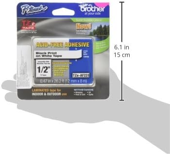 Genuine TZe231-1/2 2PK Black Print on White Label Tape. Each: 0.47 in x 26.2 ft Total: 0.47 in x 52.4 ft
