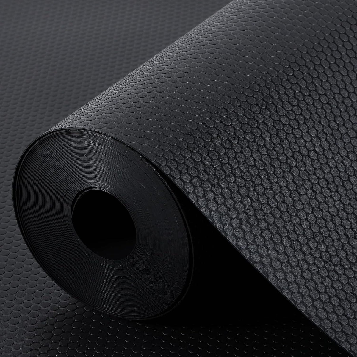 Shelf Liner Non Adhensive,Kitchen Cabinet Drawer Mat Black 11.8"× 59"