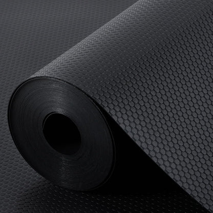 Shelf Liner Non Adhensive,Kitchen Cabinet Drawer Mat Black 11.8"× 59"