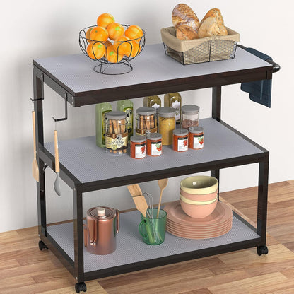 Shelf Liner Non Adhensive,Kitchen Cabinet Drawer Mat Black 11.8"× 59"