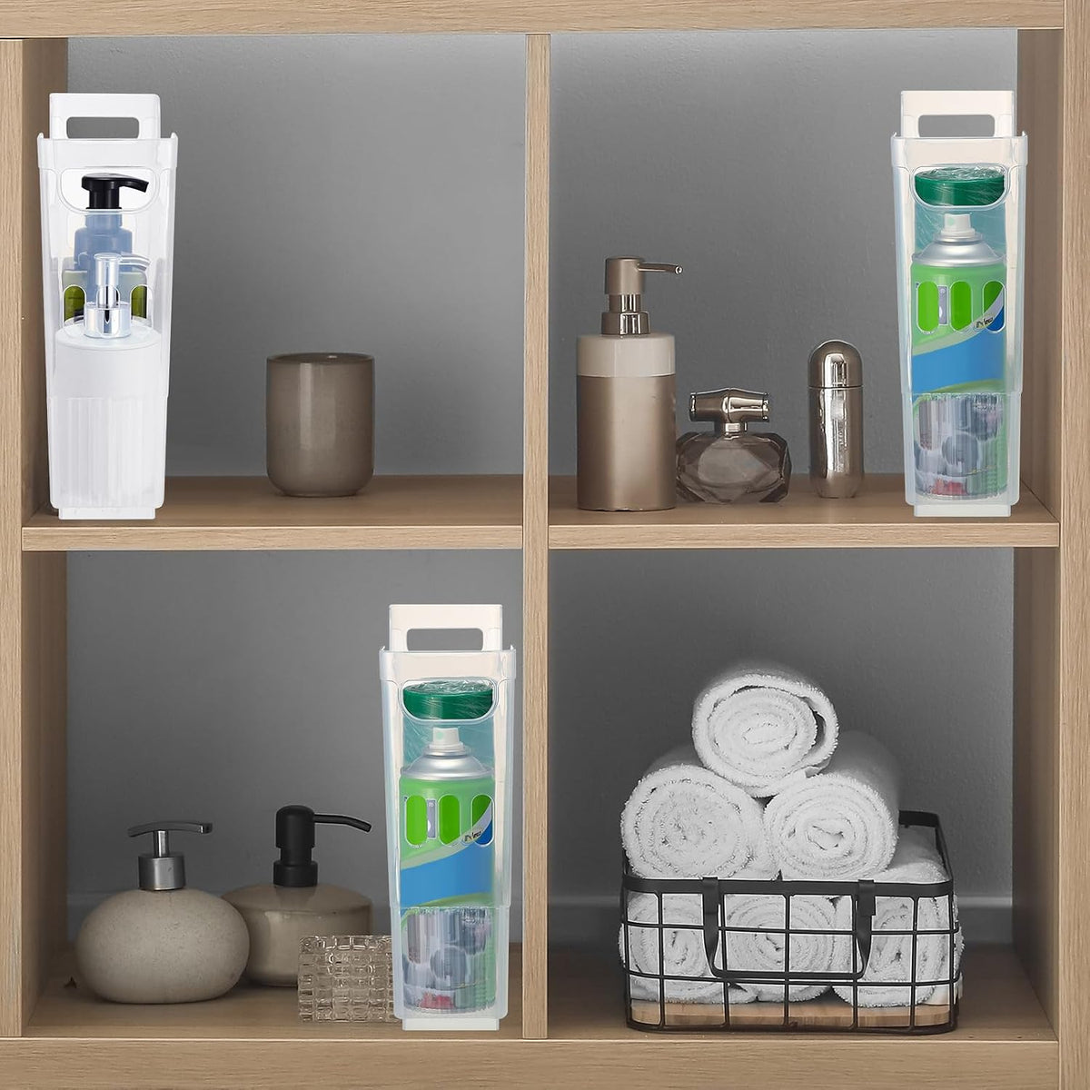 6 Plastic Freezer Organizer Bins with Wheel Set Clear Tall Narrow Kitchen Pantry Organizer Snack Storage Containers for Office Refrigerator(10 x 13.3 x 5.5 Inches)
