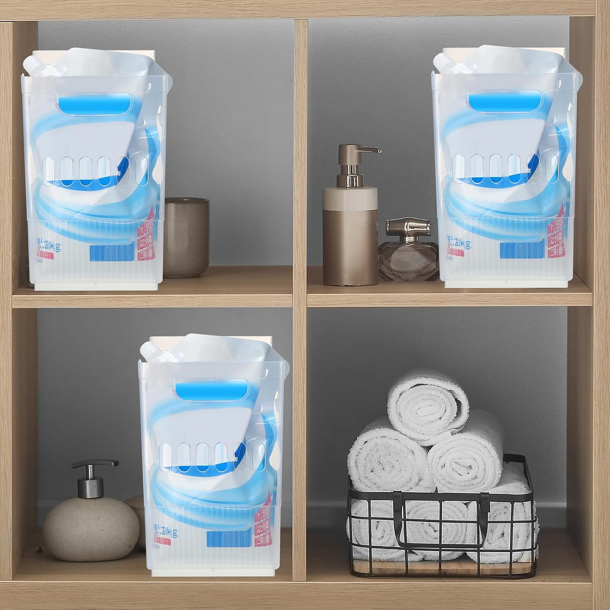 6 Plastic Freezer Organizer Bins with Wheel Set Clear Tall Narrow Kitchen Pantry Organizer Snack Storage Containers for Office Refrigerator(10 x 13.3 x 5.5 Inches)