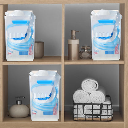 6 Plastic Freezer Organizer Bins with Wheel Set Clear Tall Narrow Kitchen Pantry Organizer Snack Storage Containers for Office Refrigerator(10 x 13.3 x 5.5 Inches)