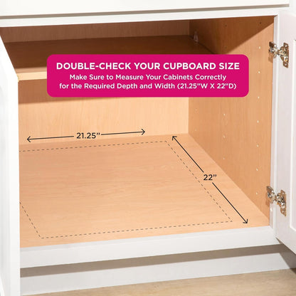 Pull Out Cabinet Organizer, Pantry Drawer, 30"W x 21"D x 5"H | Heavy-Duty Full-Extension, Roll Out Shelf for Pots, Pans & Under Sink Storage, Chrome, Require a 30.25"W Cabinet Opening