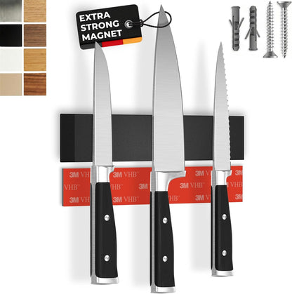 for Wall 16" - No Drilling incl. Self Adhesive Tape - Extra strong Magnet - Awarded Strip - Made of Stainless Steel