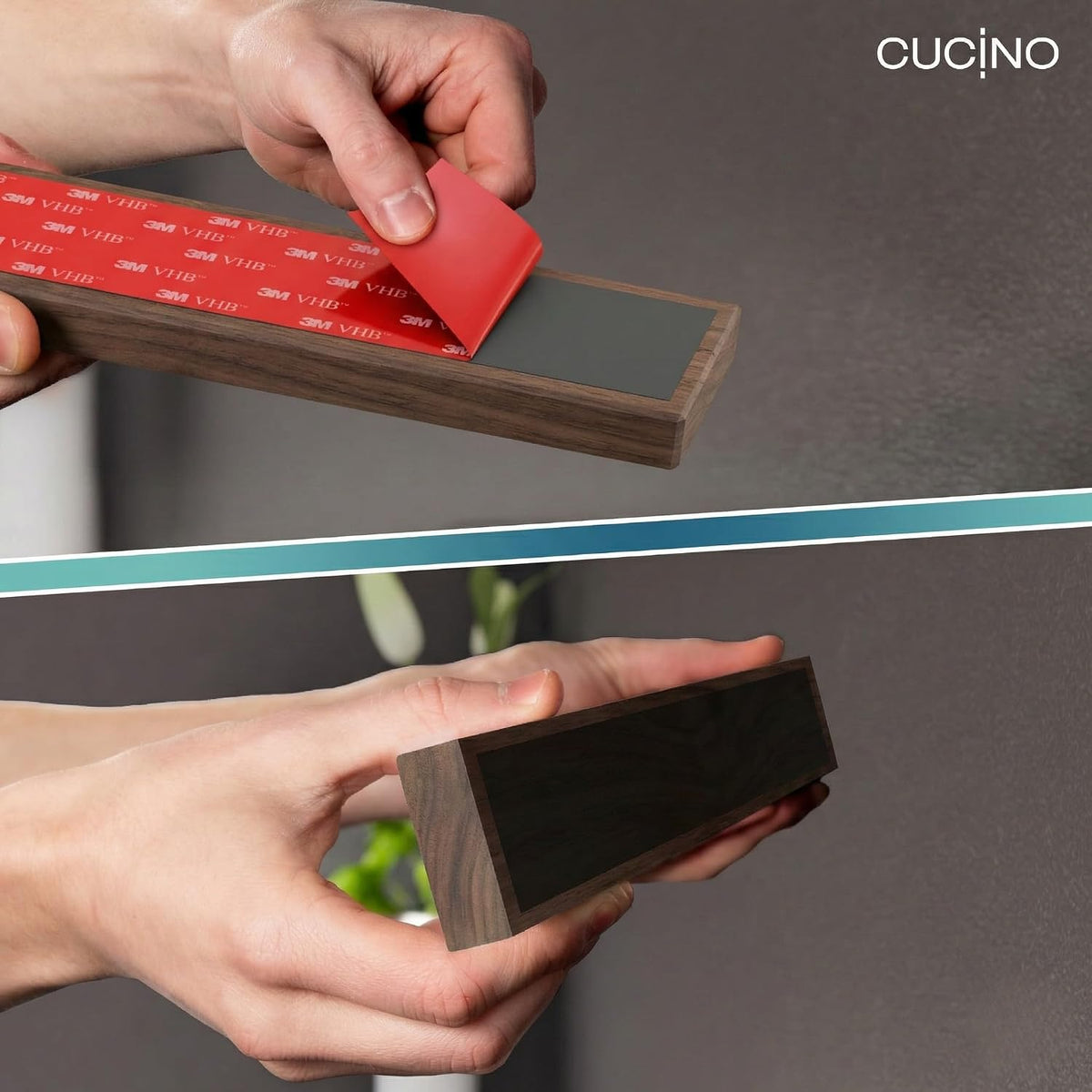 for Wall 16" - No Drilling incl. Self Adhesive Tape - Extra strong Magnet - Awarded Strip - Made of Stainless Steel