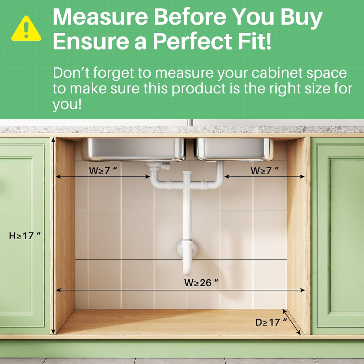 Under Sink Organizer, 3-Tier Height Adjustable Thickened Metal Pull out Cabinet Organizer Shelf, Slide out Storage Drawer Rack for Bathroom Kitchen Pantry Home Laundry Organization