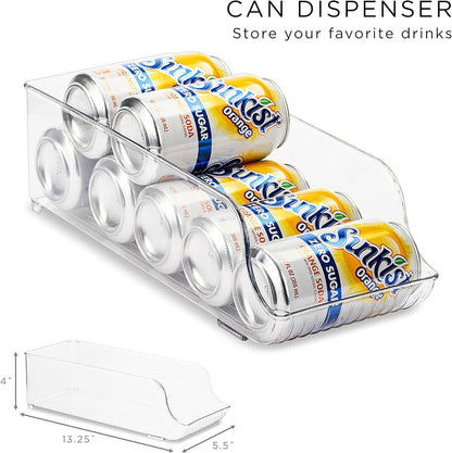 Fridge Bins and Freezer Bins Refrigerator Organizer Stackable Food Storage Containers BPA-Free Drawer Organizers for Refrigerator Freezer and Pantry