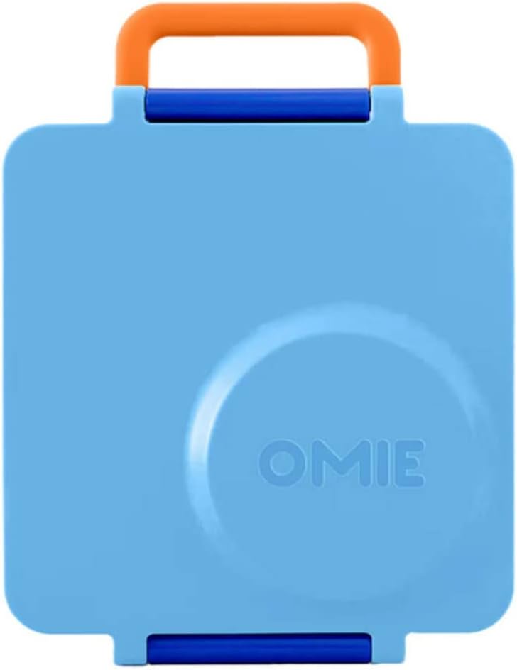 OmieBox Kids Insulated Leakproof Bento Lunch Box with Food Jar (Blue Sky)