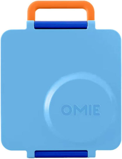 OmieBox Kids Insulated Leakproof Bento Lunch Box with Food Jar (Blue Sky)