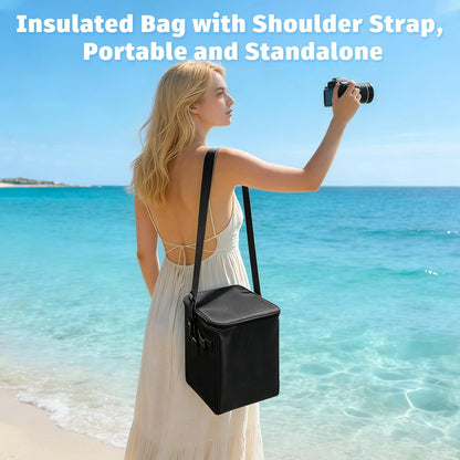 XYFuuee 2-in-1 Cooler Organizer Insert for X Large Bogg Bag Accessories, PEVA Portable Leak-Proof Ice Chest, Lightweight Mesh Divider Inserts Pouch with 4Fastener for XL Bog Beach Rubber Tote
