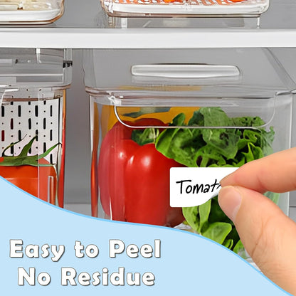 1400 Pcs 1"x2" Blank Removable Freezer Labels for Food Containers | No Residue Food Labels, Waterproof & Oil-Resistant & Tear-Resistant Stickers for Jars, Pantry Organization